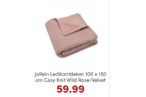 ledikantdeken cosy knit wild rose velvet