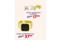 stalen goldplated oorbellen
