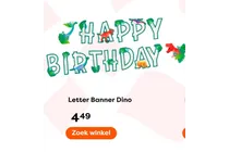 letter banner dino