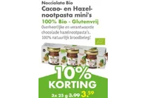 nocciolata bio cacao en hazelnootpasta mini s