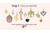 stalen goldplated en stalen bedels