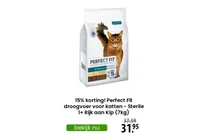 perfect fit droogvoer voor katten sterile 1 rijk aan kip
