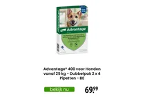 advantage 400 pipetten voor honden