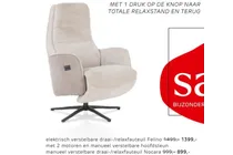 manueel verstelbare draai relaxfauteuil nocara