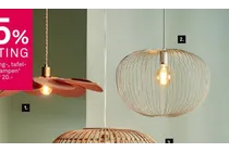 hanglamp met ronde kap van bamboe