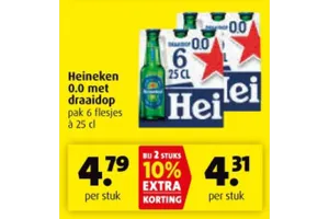 heineken 0 0 met draaidop