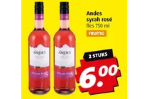 andes syrah rose
