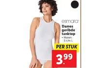 dames geribde tanktop