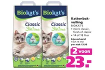 biokat s classic 3in1 fresh kattenbakvulling