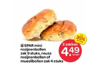 spar mini rozijnenbollen