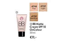 bb matte cream spf 10