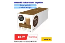 nescafe dolce gusto cafe au lait capsules
