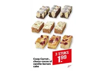 carrot choco cocos of vanille kersen cake
