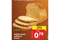 halfje sesam volkoren brood