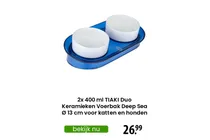 tiaki duo keramieken voerbak