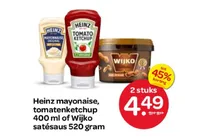 heinz mayonaise tomatenketchup wijko satesaus