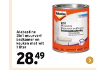 2in1 muurverf badkamer en keuken mat wit