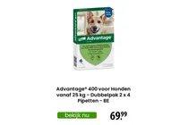 advantage 400 pipetten voor honden