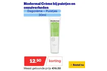 biodermal creme bij puistjes en onzuiverheden