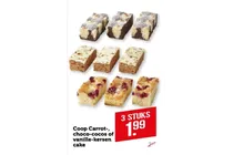 carrot choco cocos of vanille kersen cake