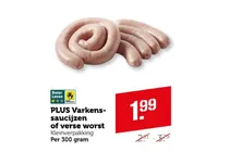 varkens saucijzen of verse worst