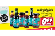 ketjap manis woksaus sweet sour sambal oelek