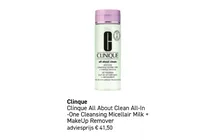 all about clean all in one cleansing micellair milk makeup remover