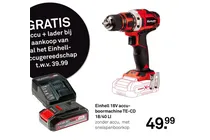 18v accu boormachine te cd 18 40 li