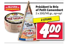president le brie of petit camembert