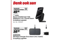 boost charge qi2 15w magnetic 2 in 1 stand