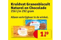 granenbiscuit naturel en chocolade