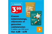 g woon notenmelange olijvenmix of gezouten cashewnoten