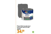 flexa strak op de muur antraciet mat
