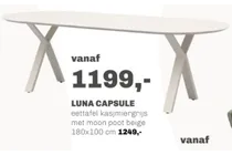 luna capsule eettafel