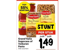 sugocasa of volkoren pasta