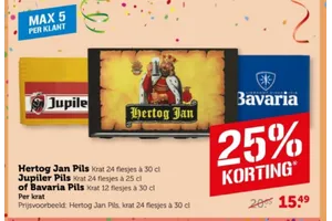 Jupiler Pils aanbieding