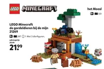 lego minecraft de gordeldieren bij de mijn