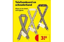 telefoonkoord en schouderband