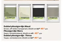 dubbel plissegordijn maud