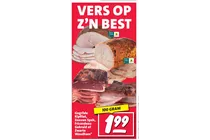 gegrilde kipfilet zeeuws spek fricandeau gekruid of zwarte woudham