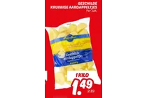 geschilde kruimige aardappeljes