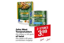 tonijnstukken in olie water