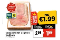 versgesneden gegrilde yorkham