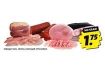 coburger ham chorizo katenspek of beenham