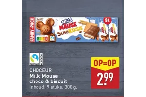 milk mouse choco biscuit