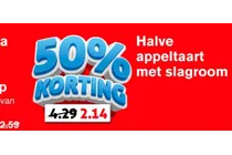 halve appeltaart met slagroom