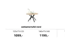 eetkamertafel rond