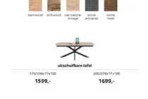 uitschuifbare tafel