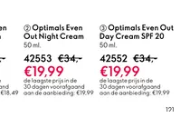 optimals even out night cream