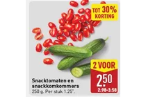 snacktomaten en snackkomkommers